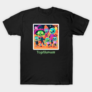 Zombies Go Trick-or-Treating for Togetherness T-Shirt
